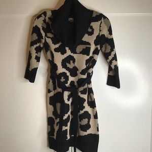 Leopard sweater dress